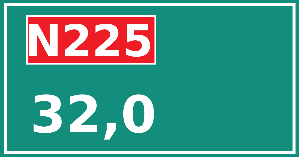 Hectometerbord N225 32,0