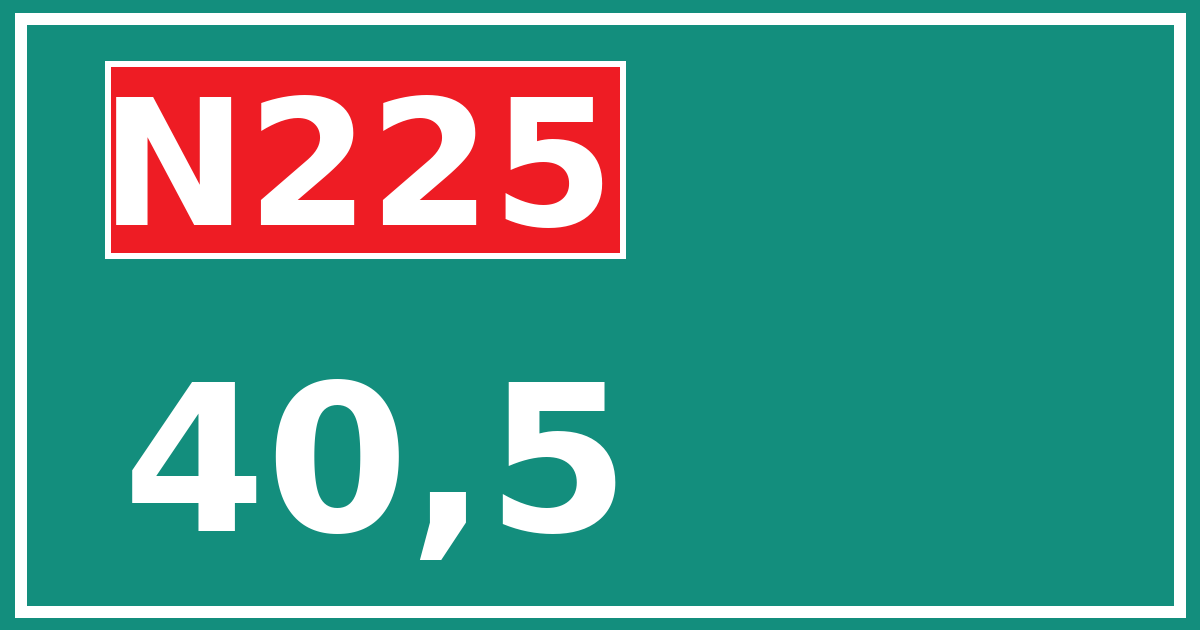 Hectometerbord N225 40,5
