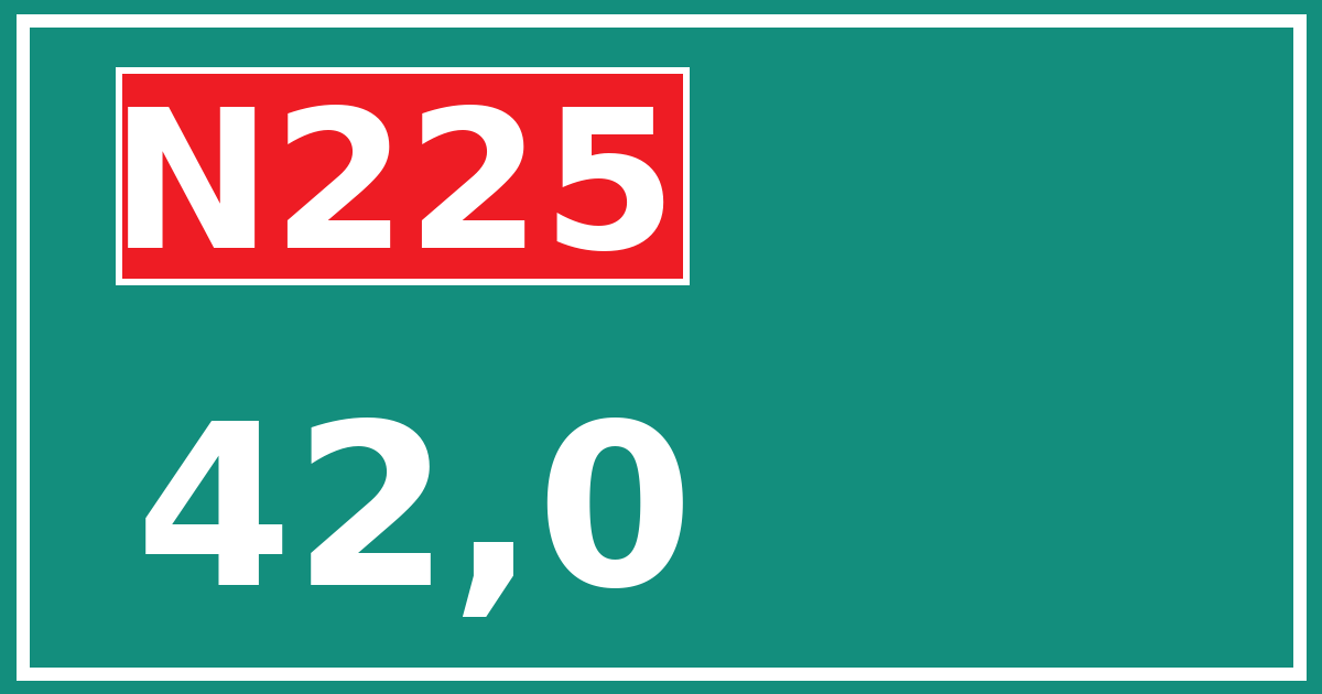 Hectometerbord N225 42,0