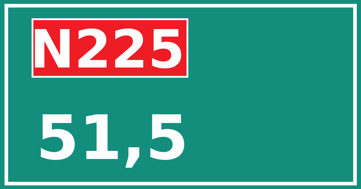 Hectometerbord N225 51,5