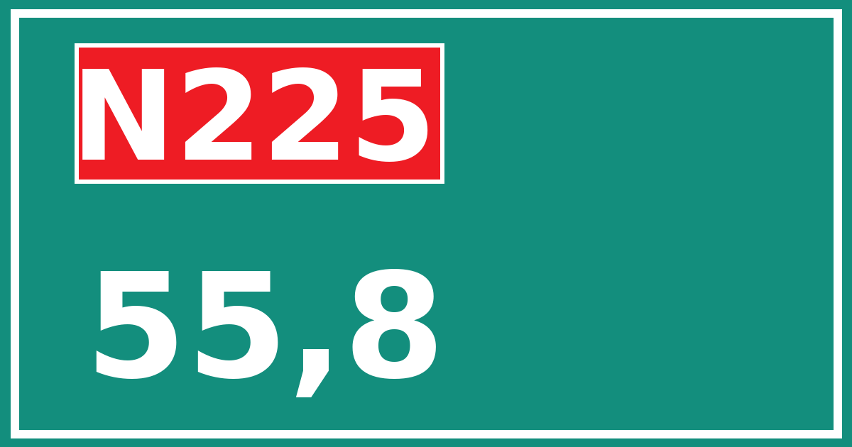 Hectometerbord N225 55,8