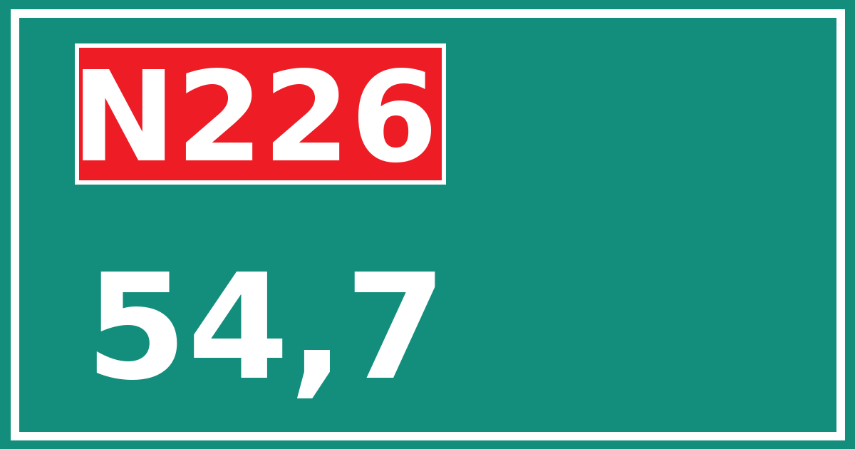 Hectometerbord N226 54,7