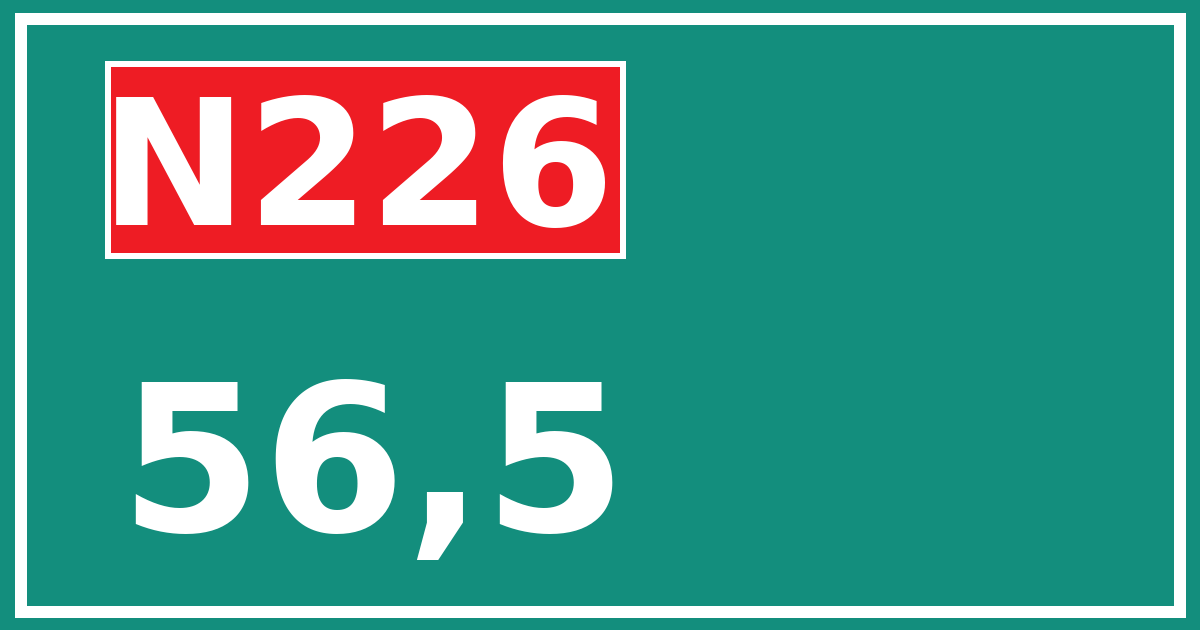 Hectometerbord N226 56,5