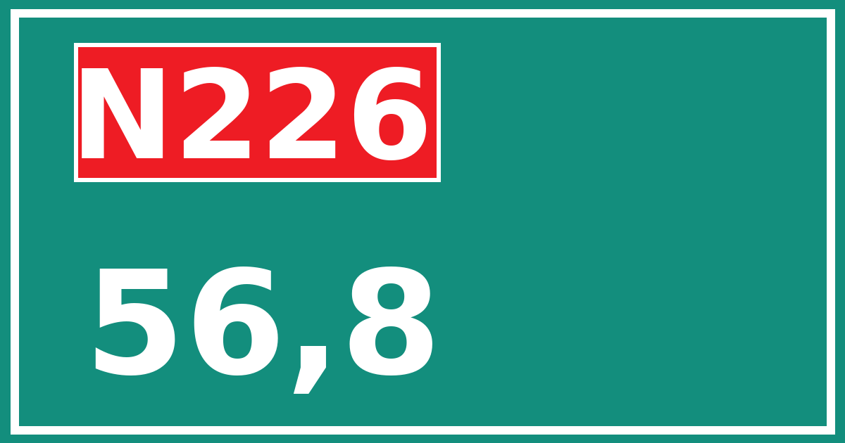 Hectometerbord N226 56,8