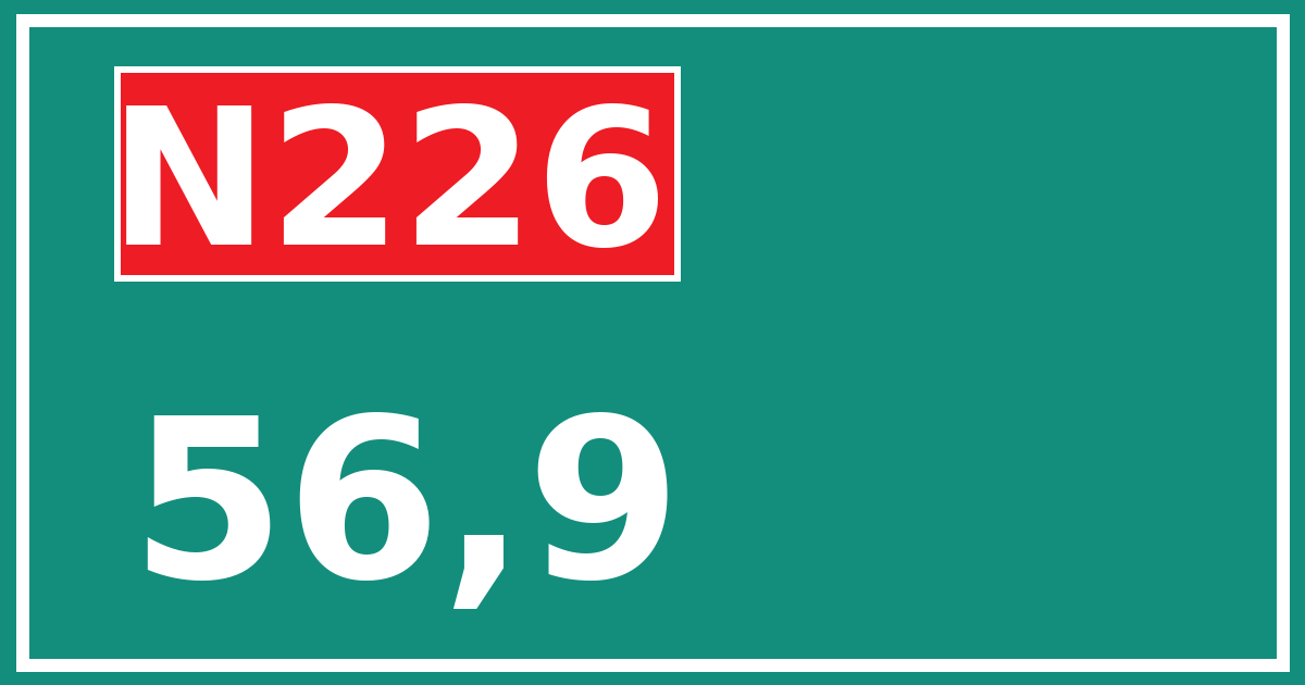 Hectometerbord N226 56,9