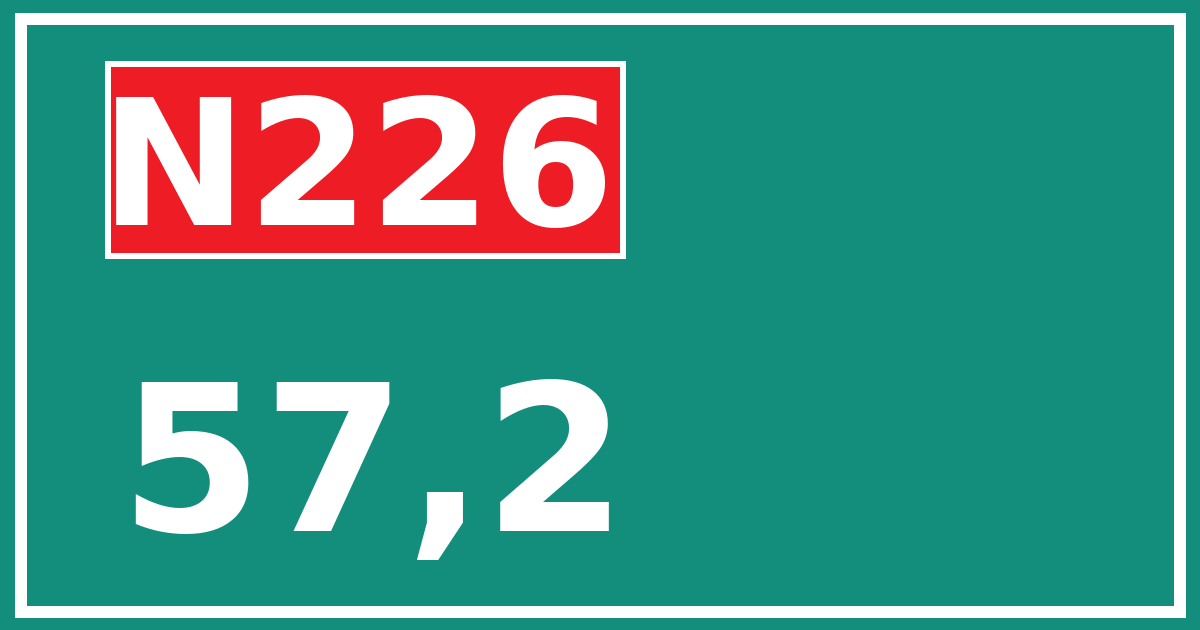 Hectometerbord N226 57,2