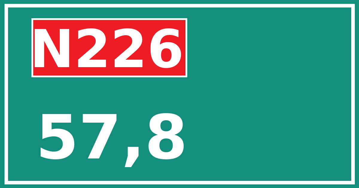 Hectometerbord N226 57,8