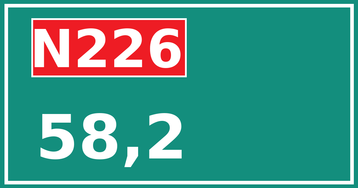 Hectometerbord N226 58,2
