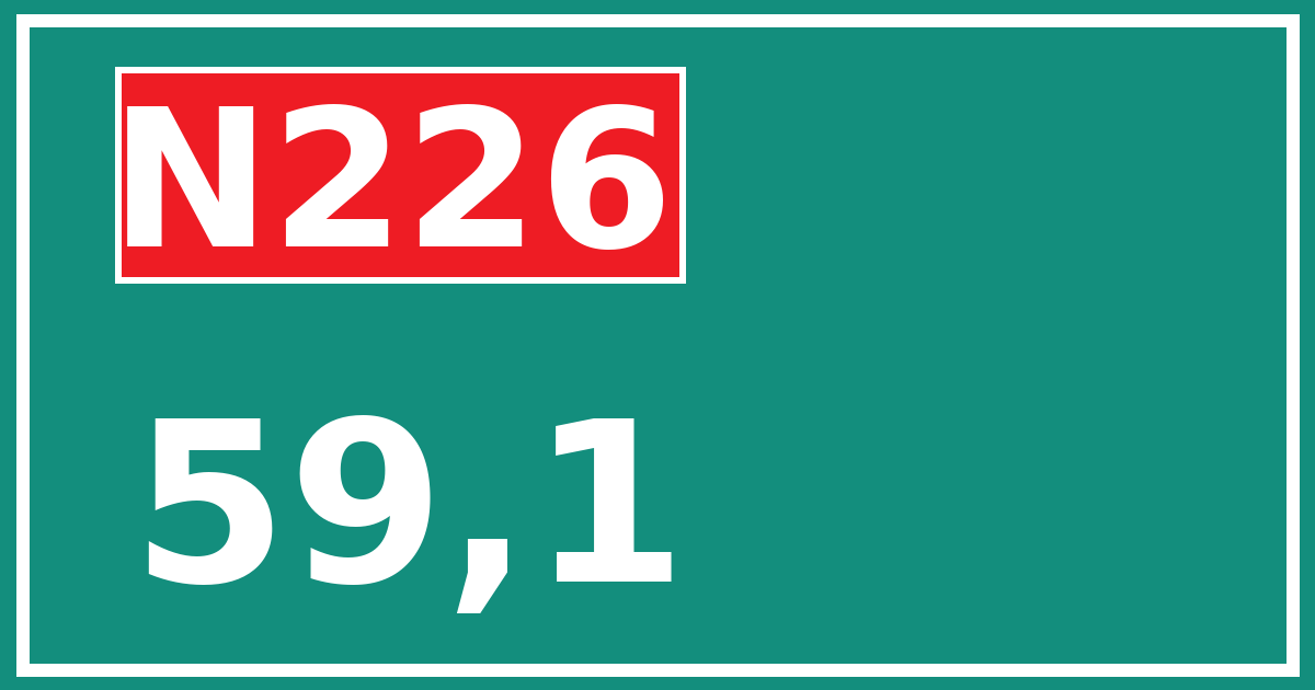Hectometerbord N226 59,1