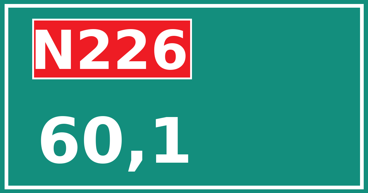 Hectometerbord N226 60,1