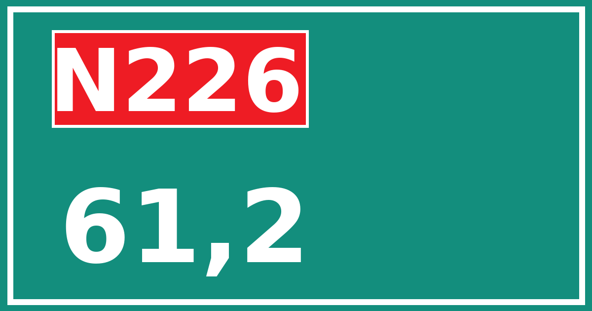Hectometerbord N226 61,2