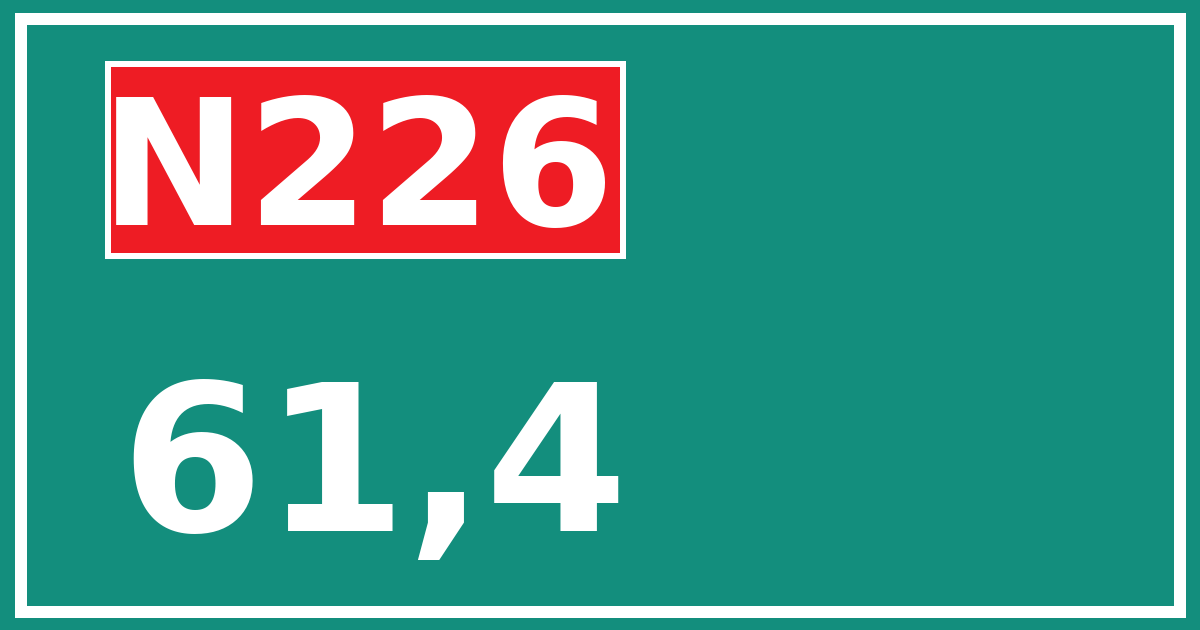 Hectometerbord N226 61,4