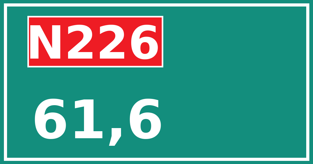 Hectometerbord N226 61,6