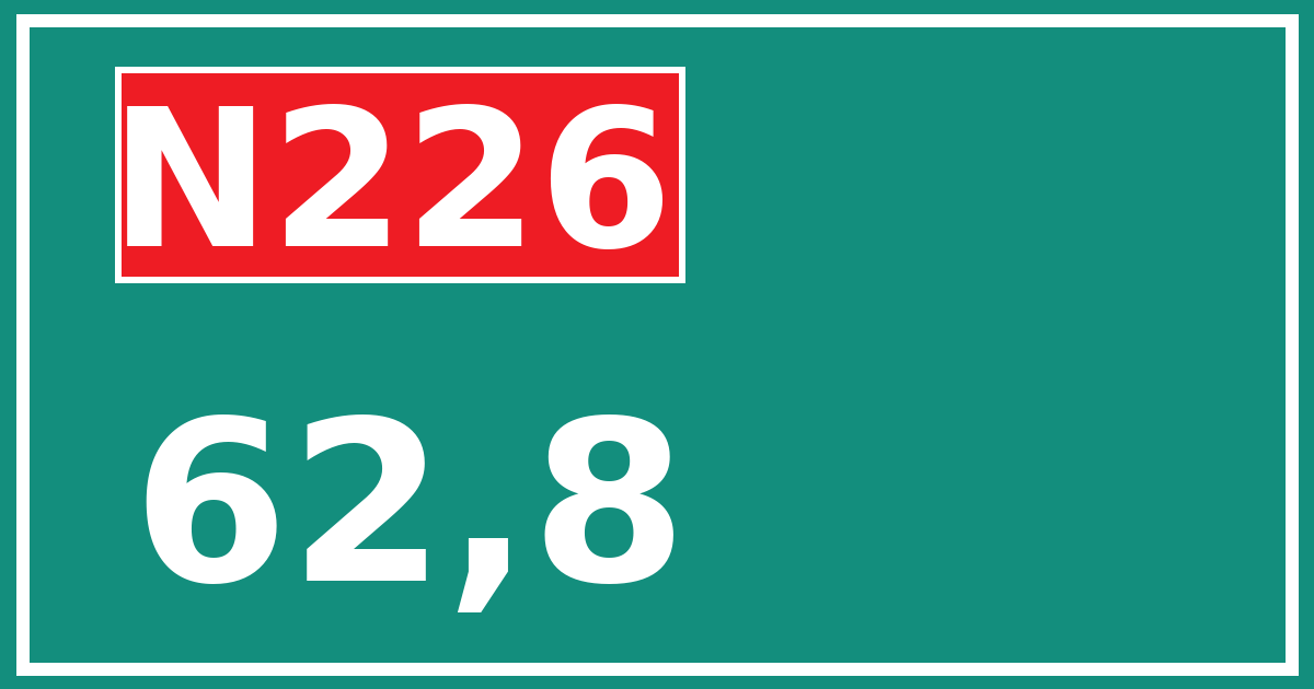 Hectometerbord N226 62,8