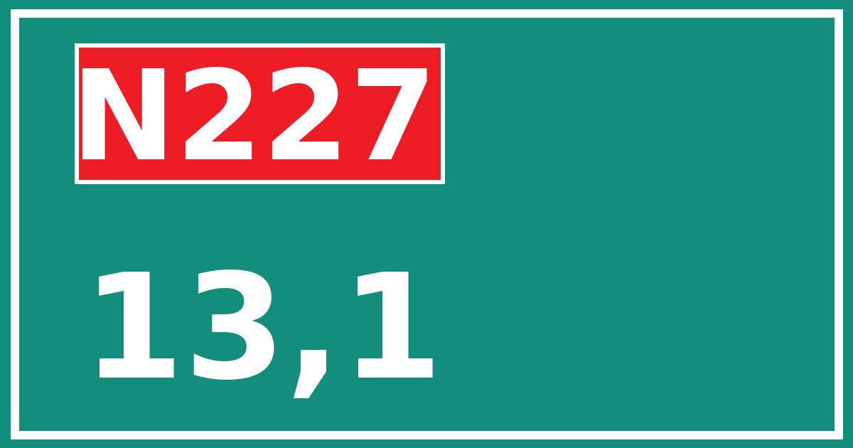 Hectometerbord N227 13,1