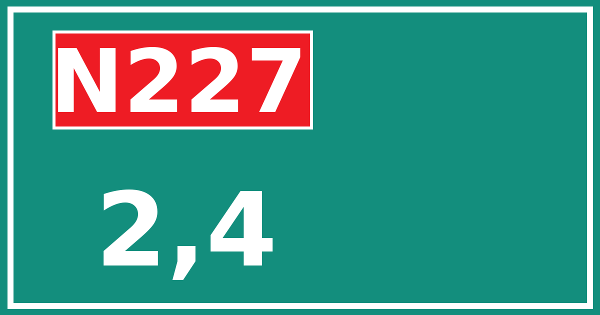 Hectometerbord N227 2,4