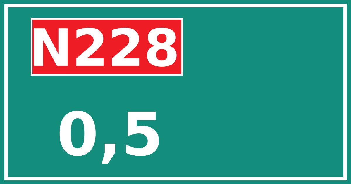 Hectometerbord N228 0,5