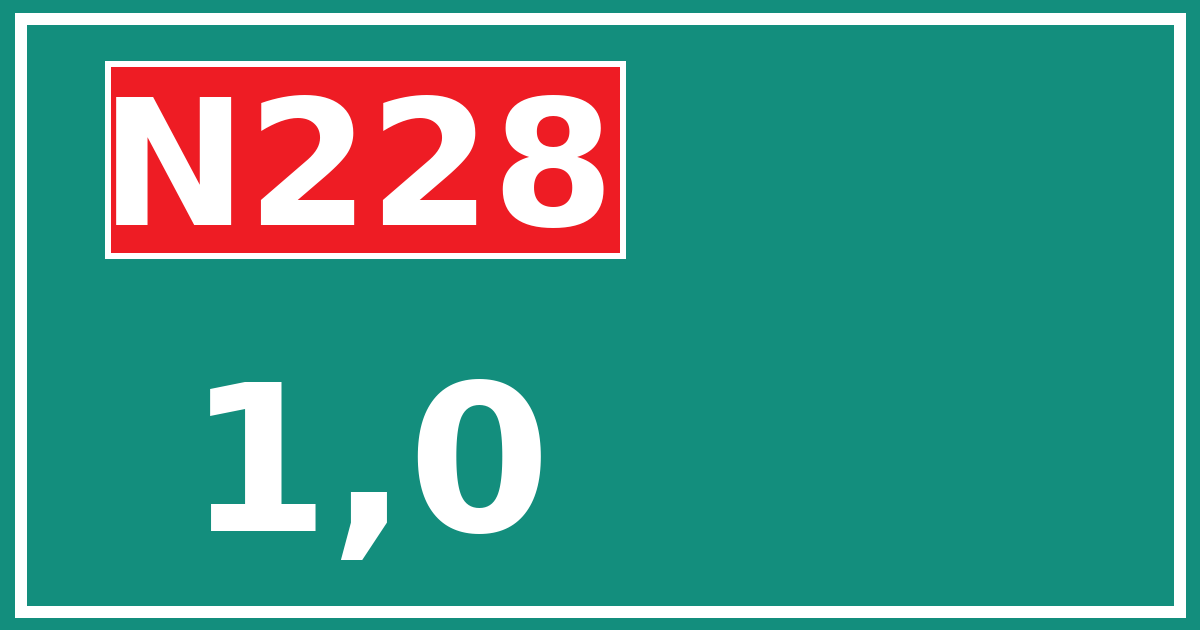 Hectometerbord N228 1,0