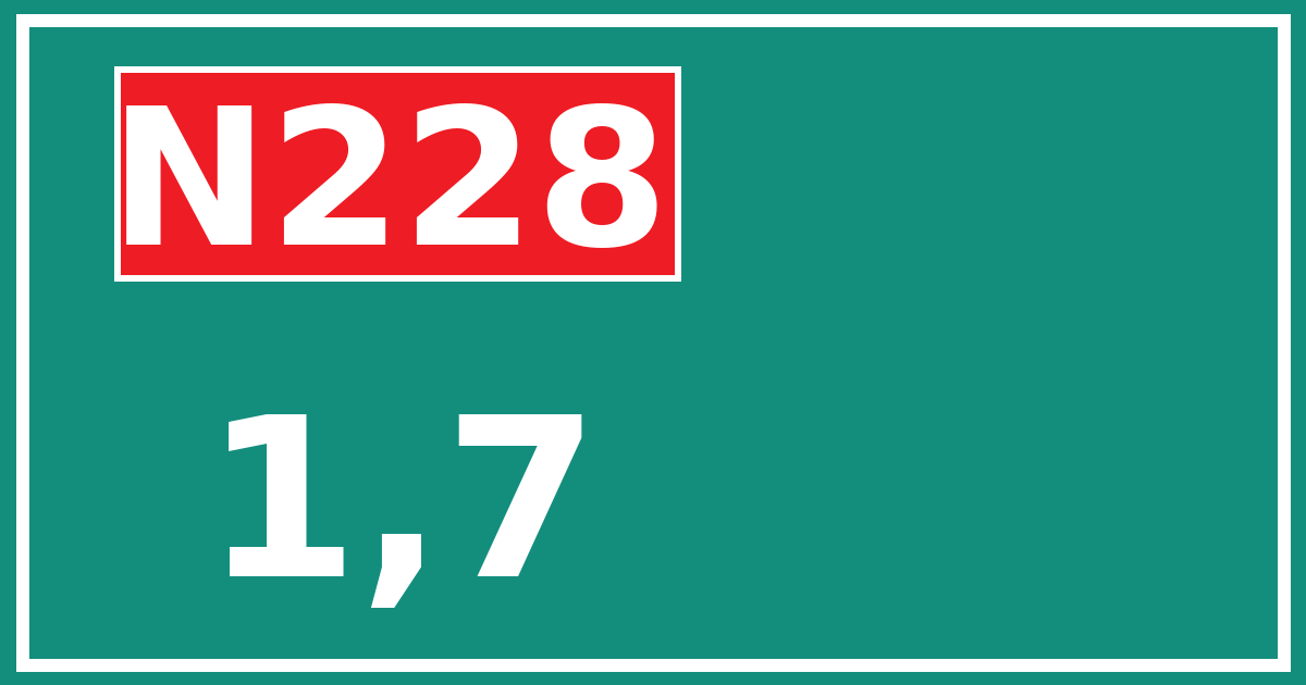 Hectometerbord N228 1,7