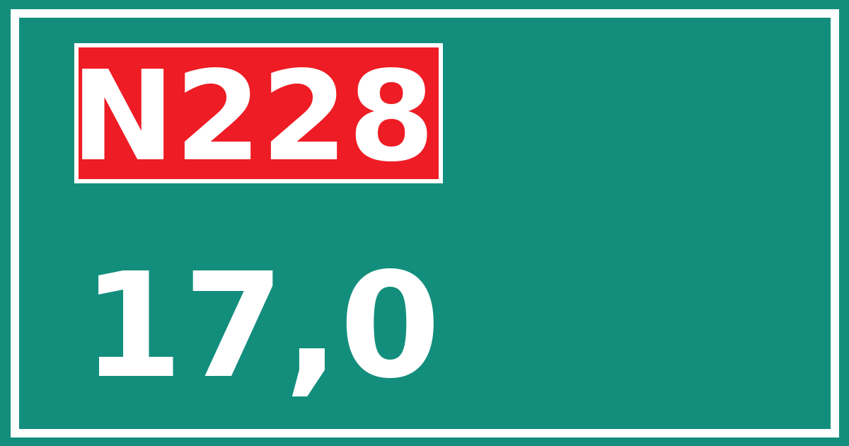 Hectometerbord N228 17,0