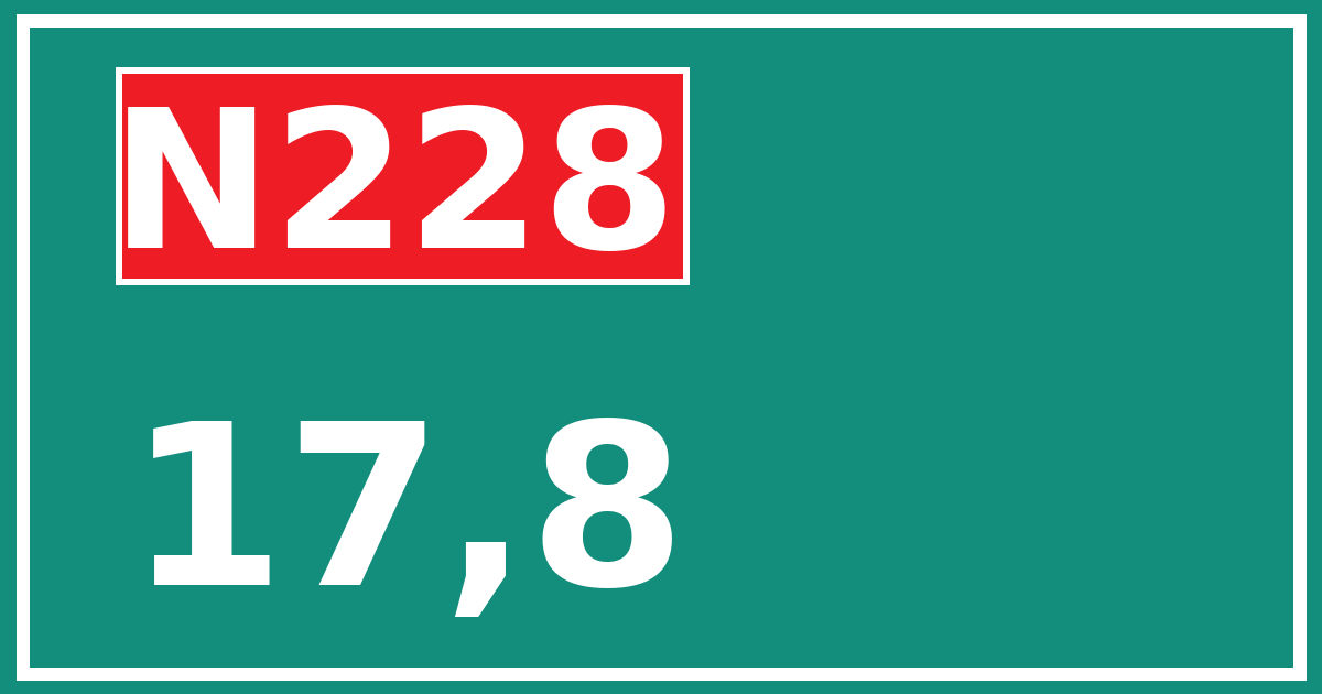 Hectometerbord N228 17,8