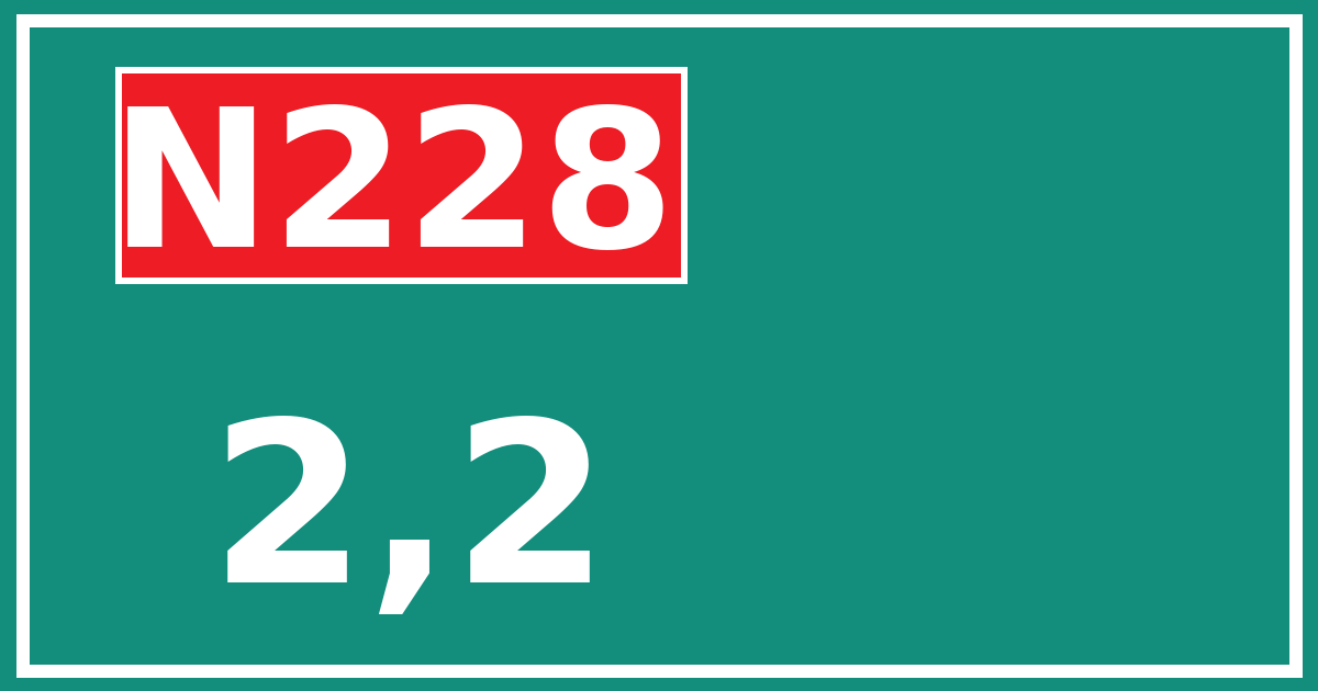 Hectometerbord N228 2,2