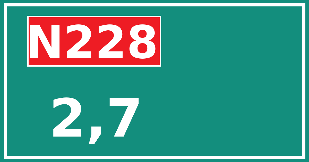 Hectometerbord N228 2,7