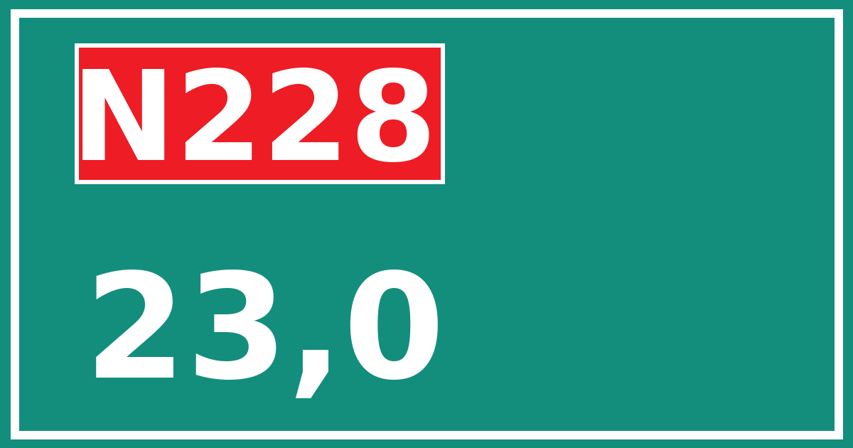 Hectometerbord N228 23,0