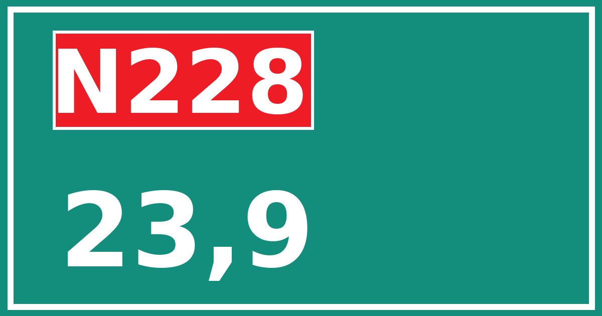 Hectometerbord N228 23,9