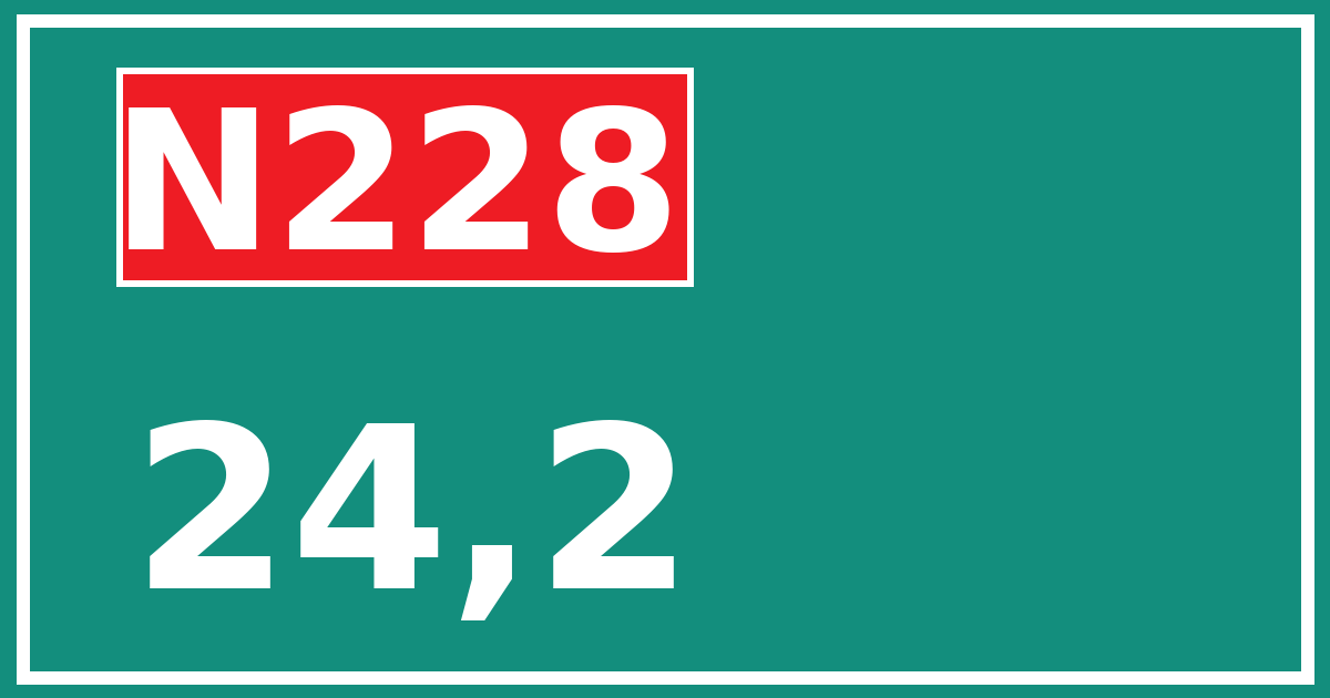 Hectometerbord N228 24,2