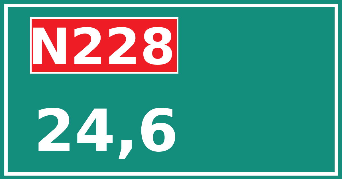 Hectometerbord N228 24,6