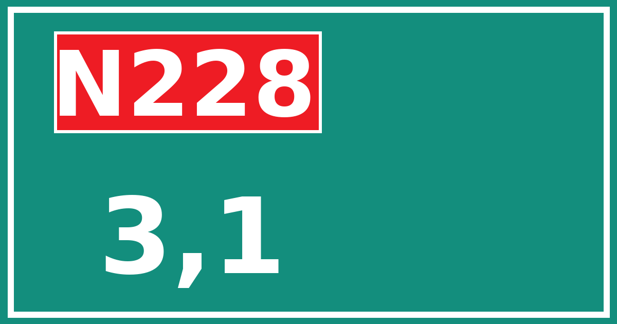 Hectometerbord N228 3,1