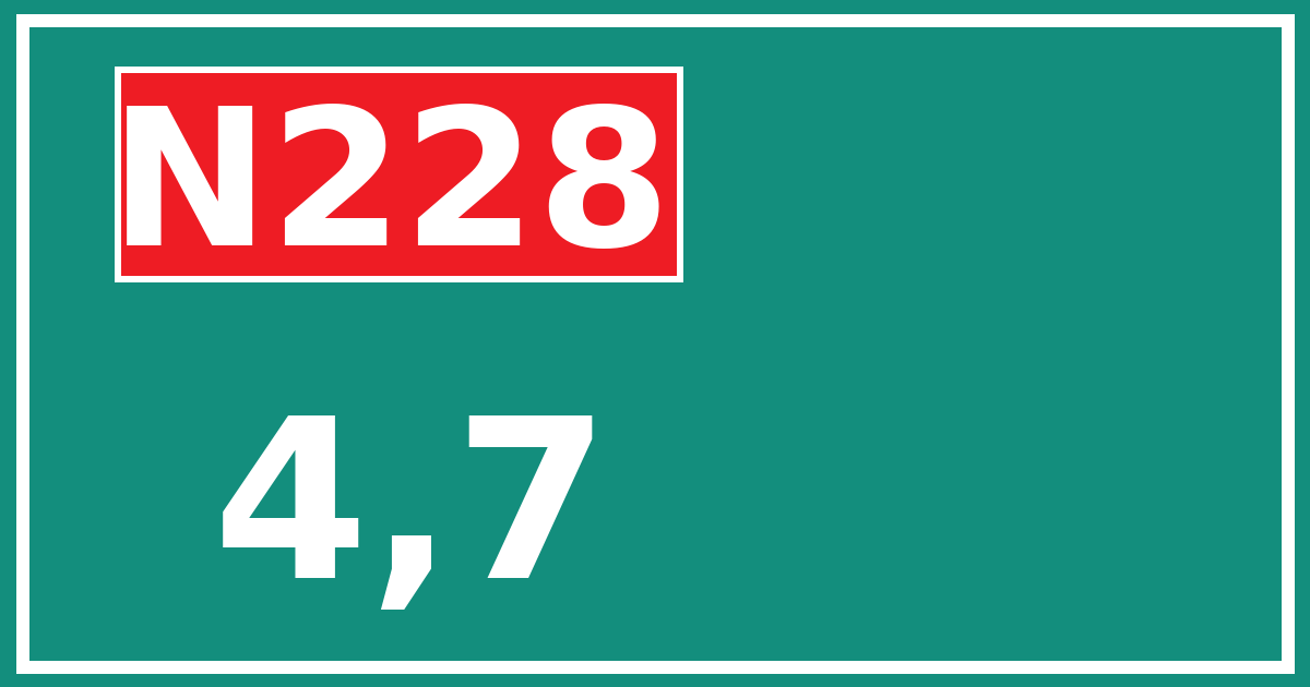 Hectometerbord N228 4,7