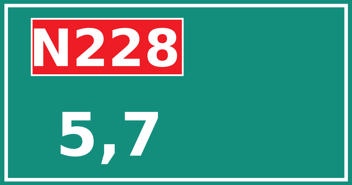 Hectometerbord N228 5,7