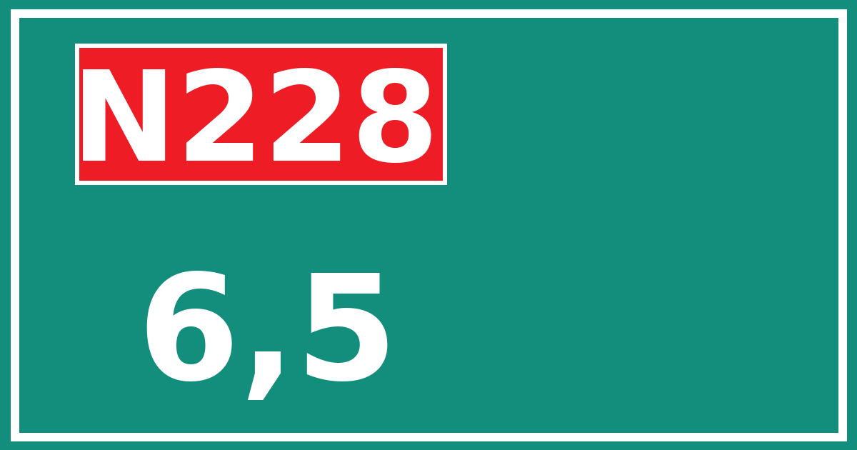Hectometerbord N228 6,5