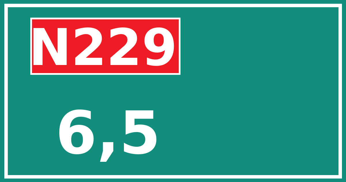 Hectometerbord N229 6,5