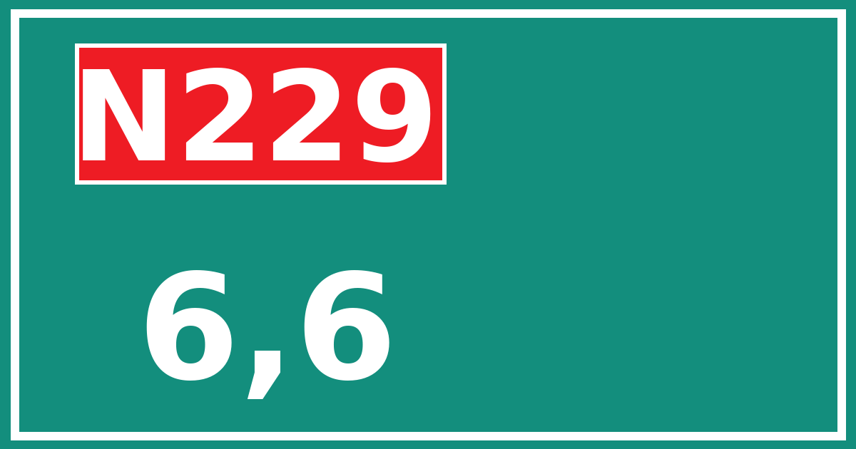 Hectometerbord N229 6,6
