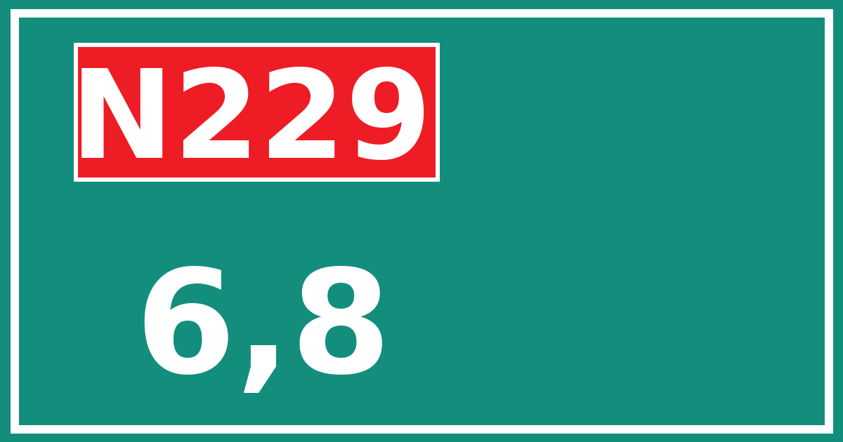 Hectometerbord N229 6,8
