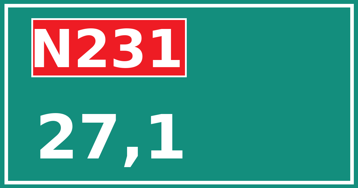 Hectometerbord N231 27,1