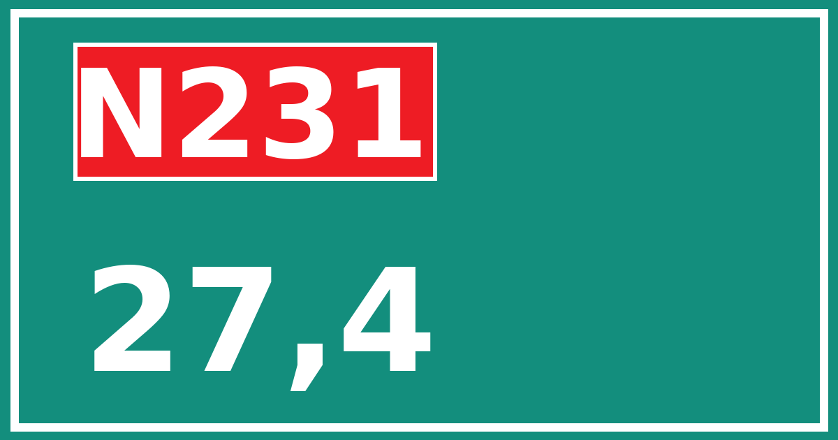 Hectometerbord N231 27,4