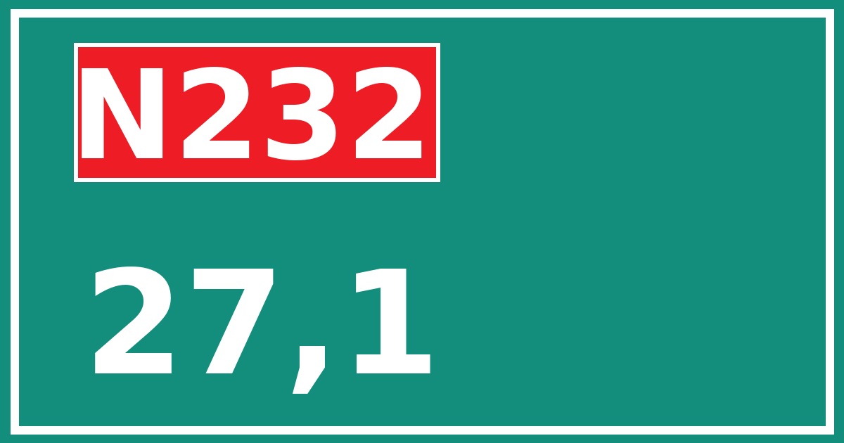 Hectometerbord N232 27,1