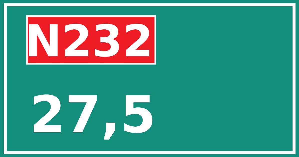 Hectometerbord N232 27,5
