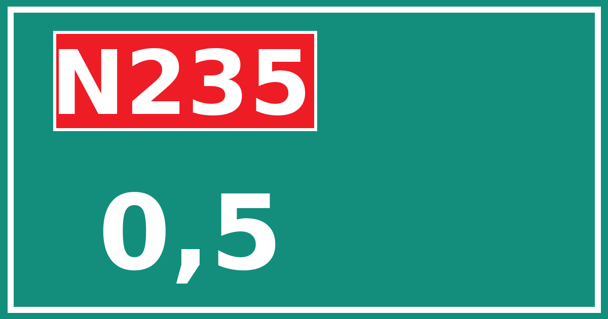 Hectometerbord N235 0,5