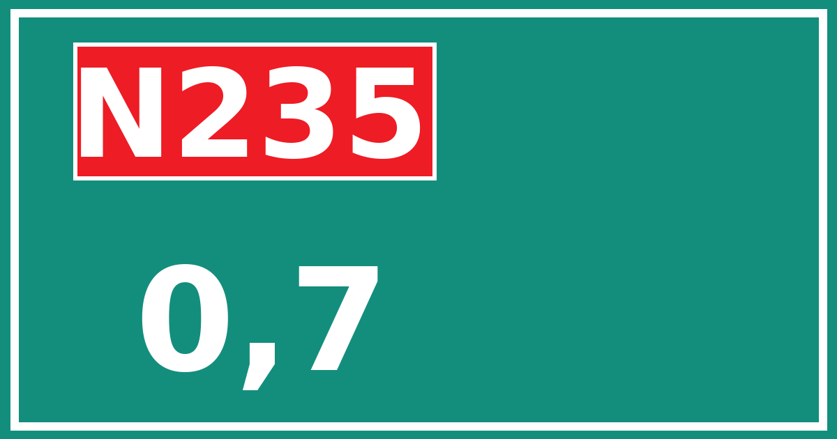 Hectometerbord N235 0,7