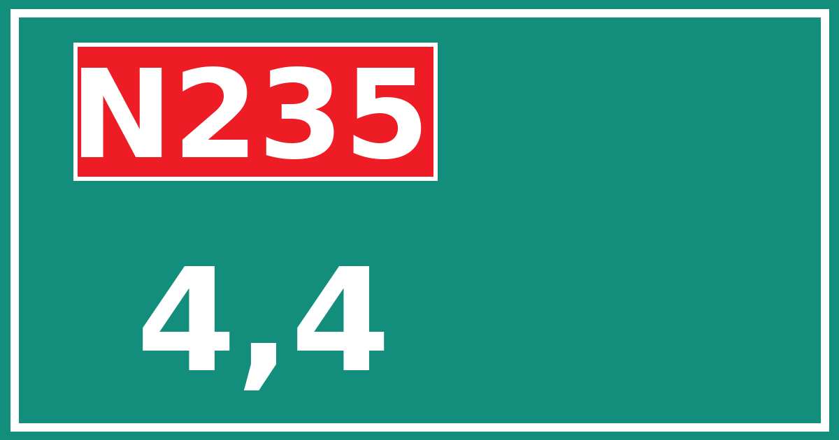 Hectometerbord N235 4,4