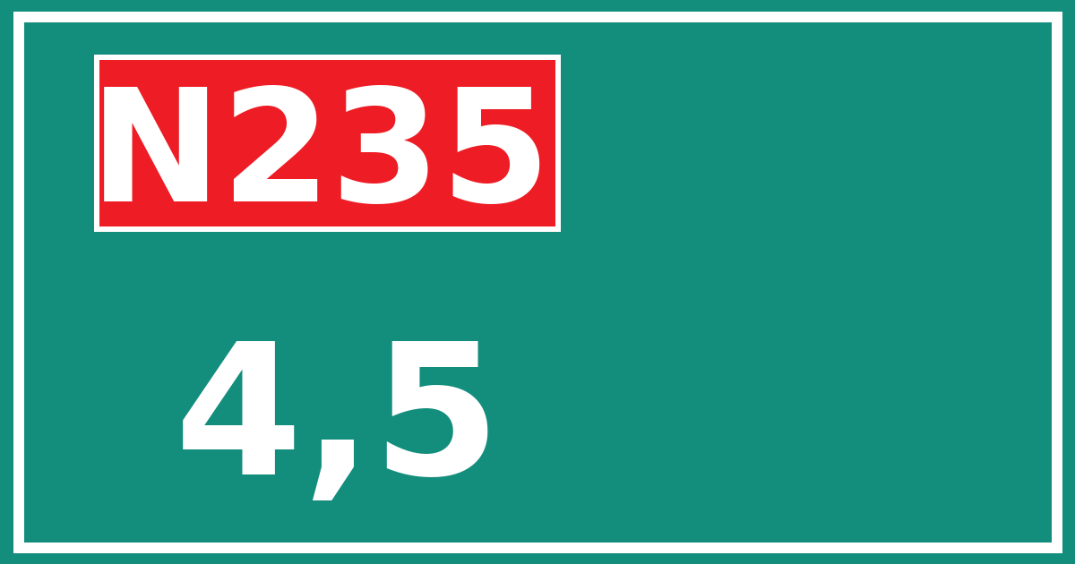 Hectometerbord N235 4,5