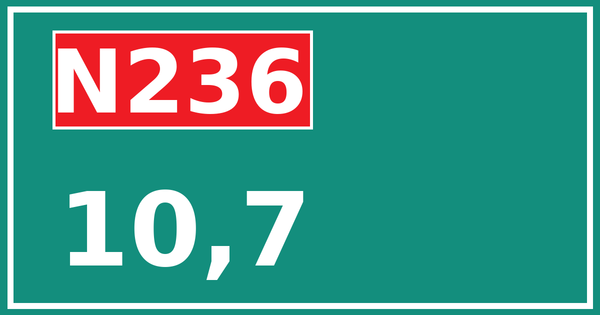 Hectometerbord N236 10,7