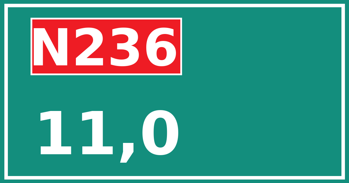Hectometerbord N236 11,0