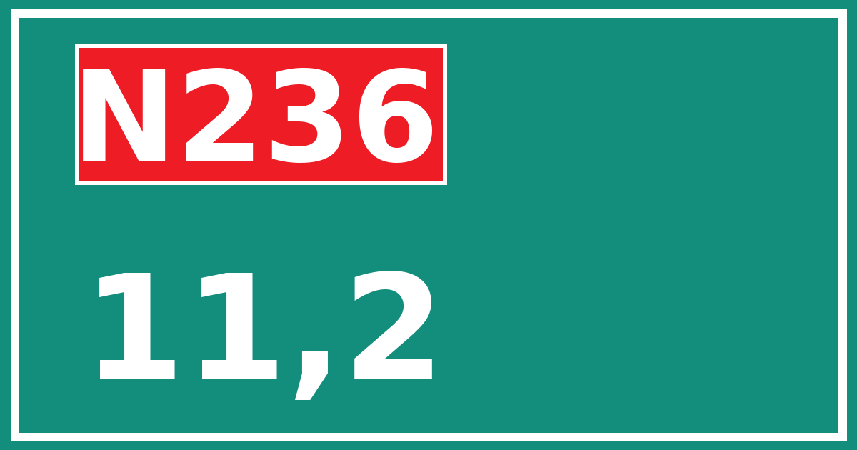 Hectometerbord N236 11,2