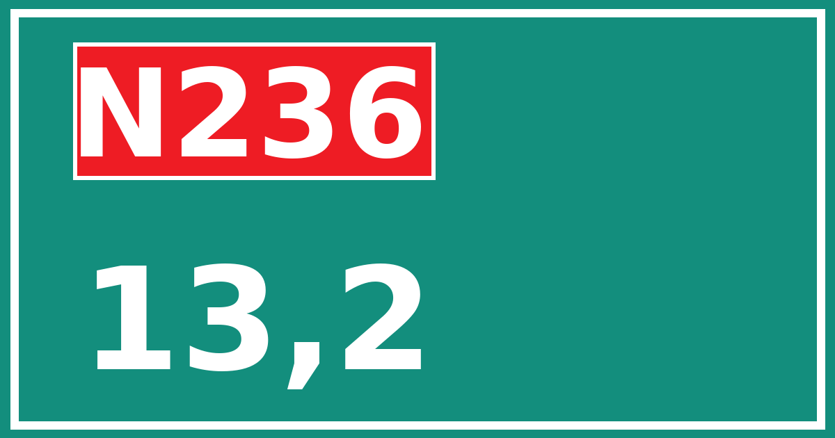 Hectometerbord N236 13,2